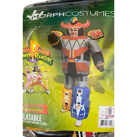 Megazord Inflatable Costume Adult Power Rangers Blow Up Robot Cosplay Halloween - Picture 2 of 9